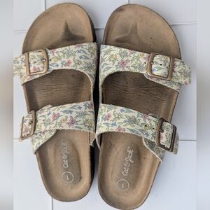 Floral Buckle Sandals